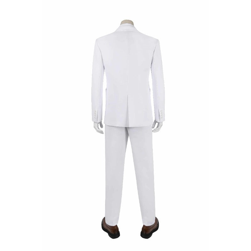 Astricos Joker 2 Arthur Fleck White Cosplay Costume Full Set - Suit, Shirt, Vest, Pants, Tie - Astricos