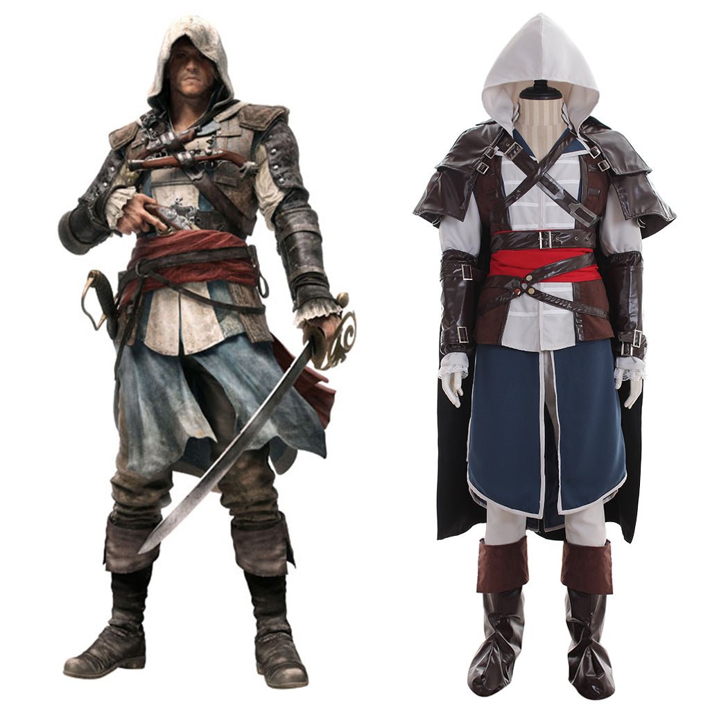 Astricos Edward Kenway Cosplay Costume - Immersive Assassin’s Creed Black Flag Suit for Adults - Astricos