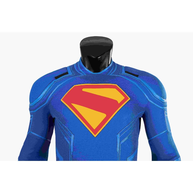 Astricos Superman Legacy Clark Kent Cosplay Costume - Blue Zentai Suit with Red Cape - Astricos