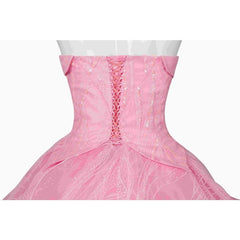 Stunning Astricos Glinda Cosplay Costume - Crown, Earrings, Corset, Skirt, Pink Dress for Halloween - Astricos