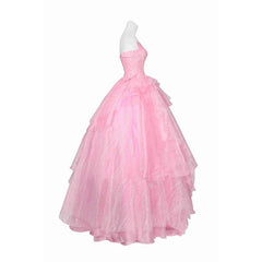 Stunning Astricos Glinda Cosplay Costume - Crown, Earrings, Corset, Skirt, Pink Dress for Halloween - Astricos