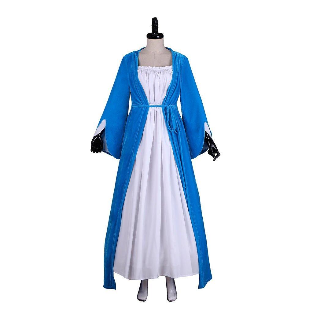 Astricos Elizabeth Schuyler Hamilton Cosplay Blue Dress Coat | Elegant Colonial Rococo Ball Gown Costume - Astricos