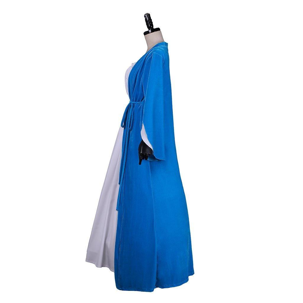 Astricos Elizabeth Schuyler Hamilton Cosplay Blue Dress Coat | Elegant Colonial Rococo Ball Gown Costume - Astricos