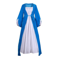 Astricos Elizabeth Schuyler Hamilton Cosplay Blue Dress Coat | Elegant Colonial Rococo Ball Gown Costume - Astricos