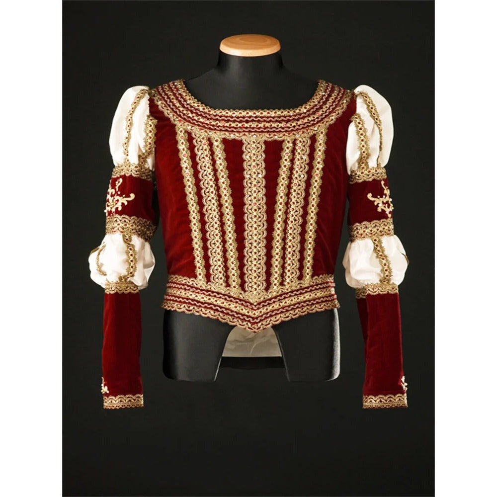 Astricos Elizabethan Tudor Prince Cosplay Costume - Renaissance Uniform Tops for Ballet & Theater | Astricos Medieval Series - Astricos