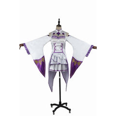 Astricos Emilia Cosplay Costume - Re:Zero Inspired Anime Dress with Headdress for Halloween and Cosplay Events - Astricos