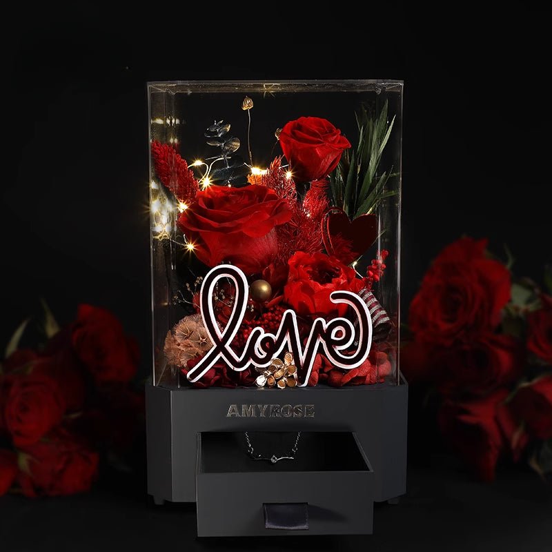 Astricos Timeless Rose Bluetooth Display - A Majestic Gift for Special Occasions - Astricos