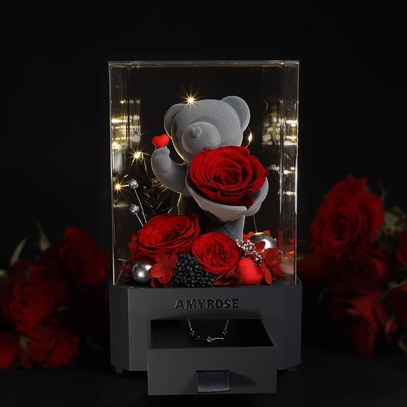 Astricos Timeless Rose Bluetooth Display - A Majestic Gift for Special Occasions - Astricos