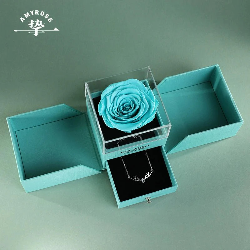 Timeless Elegance Gift Box with Roses and Carnations – Ideal for Birthdays and Romantic Celebrations - Astricos