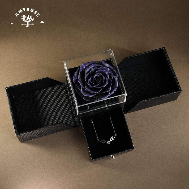 Timeless Elegance Gift Box with Roses and Carnations – Ideal for Birthdays and Romantic Celebrations - Astricos