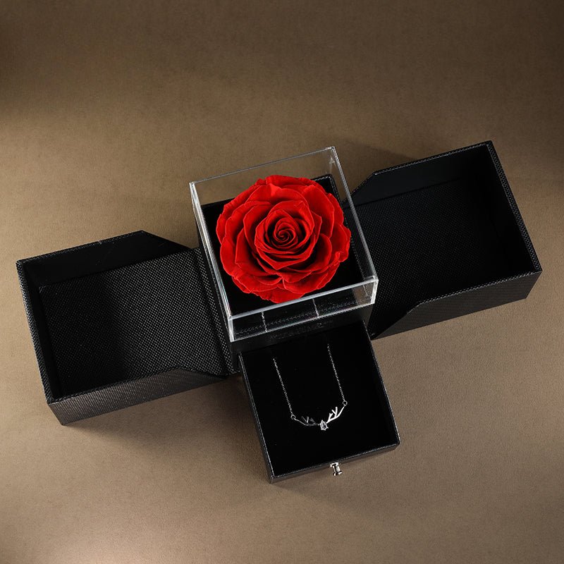 Timeless Elegance Gift Box with Roses and Carnations – Ideal for Birthdays and Romantic Celebrations - Astricos