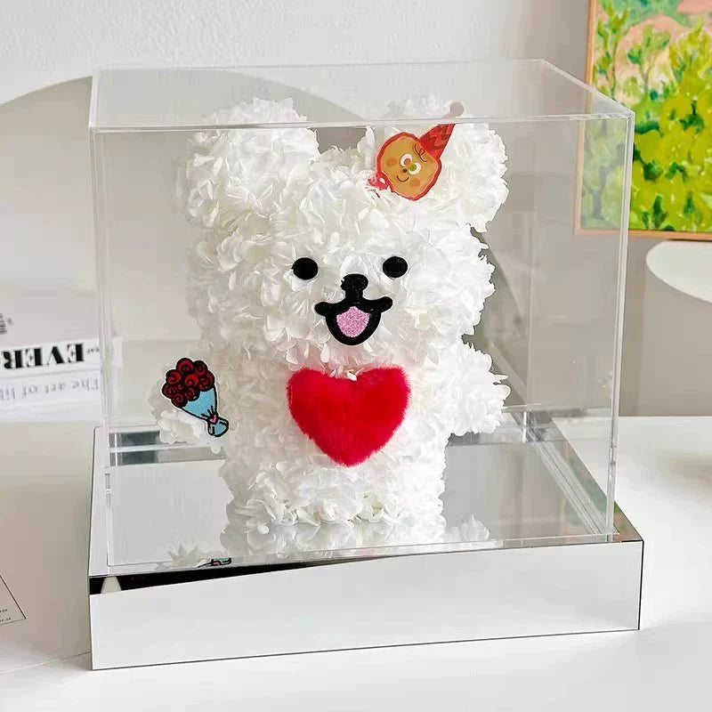 Astricos Puppy Rose Gift Box - Timeless Preserved Flower Art for Special Occasions - Astricos