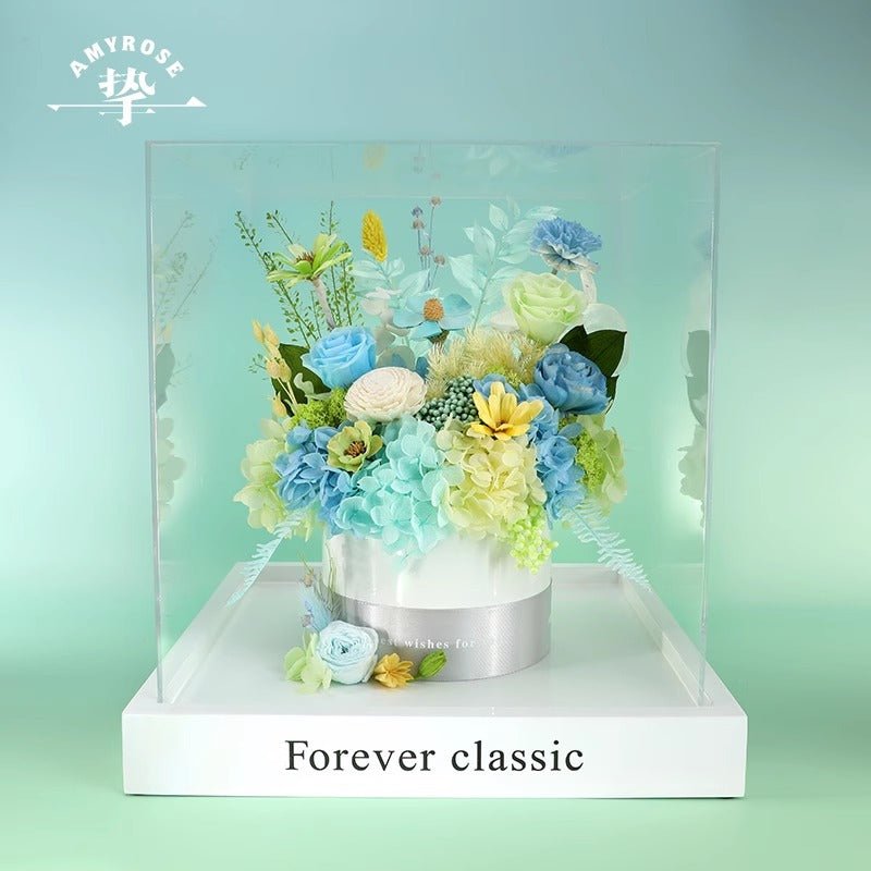 Astricos Timeless Preserved Flower Bouquet - Exquisite Real Flower Art for Home, Weddings, and Special Gifts - Astricos