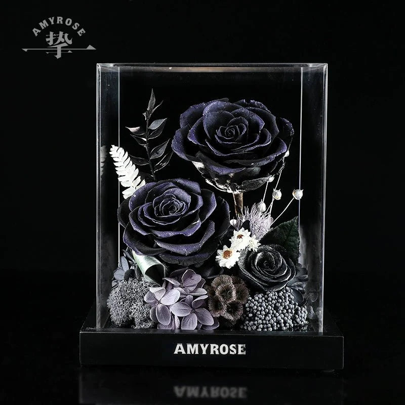 Astricos Timeless Preserved Rose Bouquet - Elegant Wedding, Birthday, Christmas Gift Box for Your Loved One - Astricos