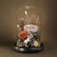 Astricos Eternal Rose Glass Dome - Exquisite Preserved Flower for Enduring Love - Astricos