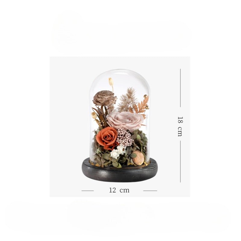 Astricos Eternal Rose Glass Dome - Exquisite Preserved Flower for Enduring Love - Astricos