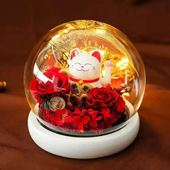 Astricos Eternal Rose Glass Dome - Exquisite Gift for Special Occasions - Astricos