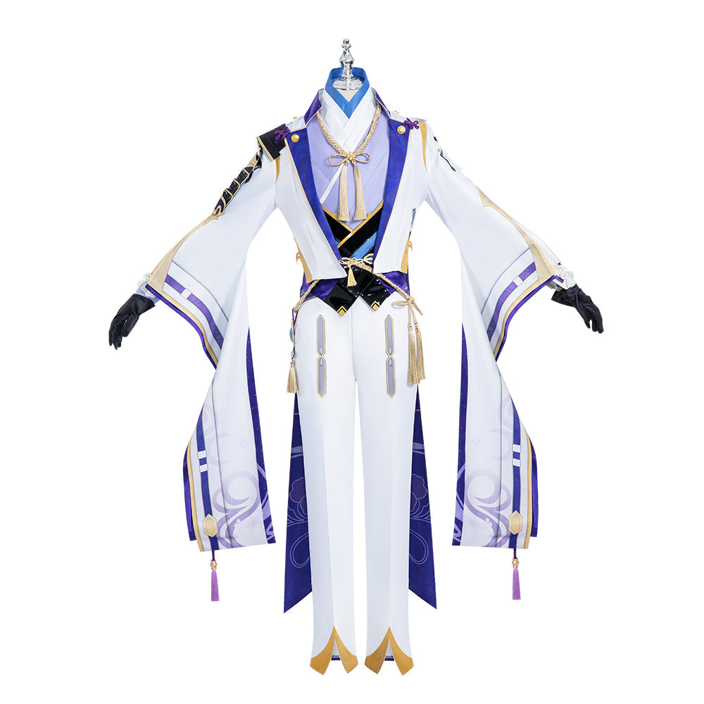 Astricos Kamisato Ayato Cosplay Costume for Men - Authentic Genshin Impact Anime Halloween Outfit - Astricos