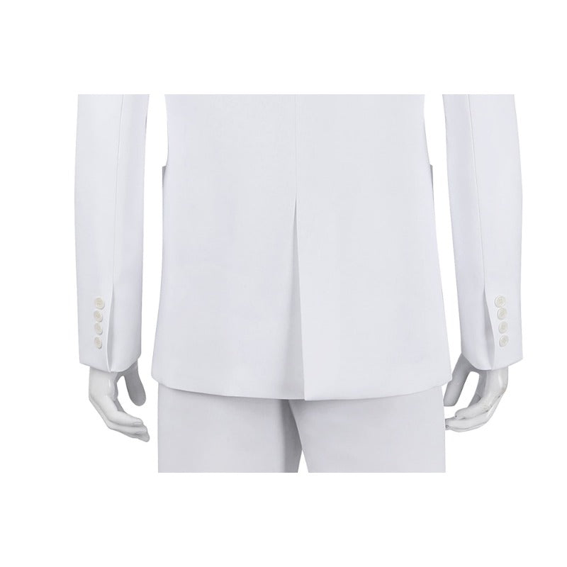 Astricos Joker 2 Arthur Fleck White Cosplay Costume Full Set - Suit, Shirt, Vest, Pants, Tie - Astricos