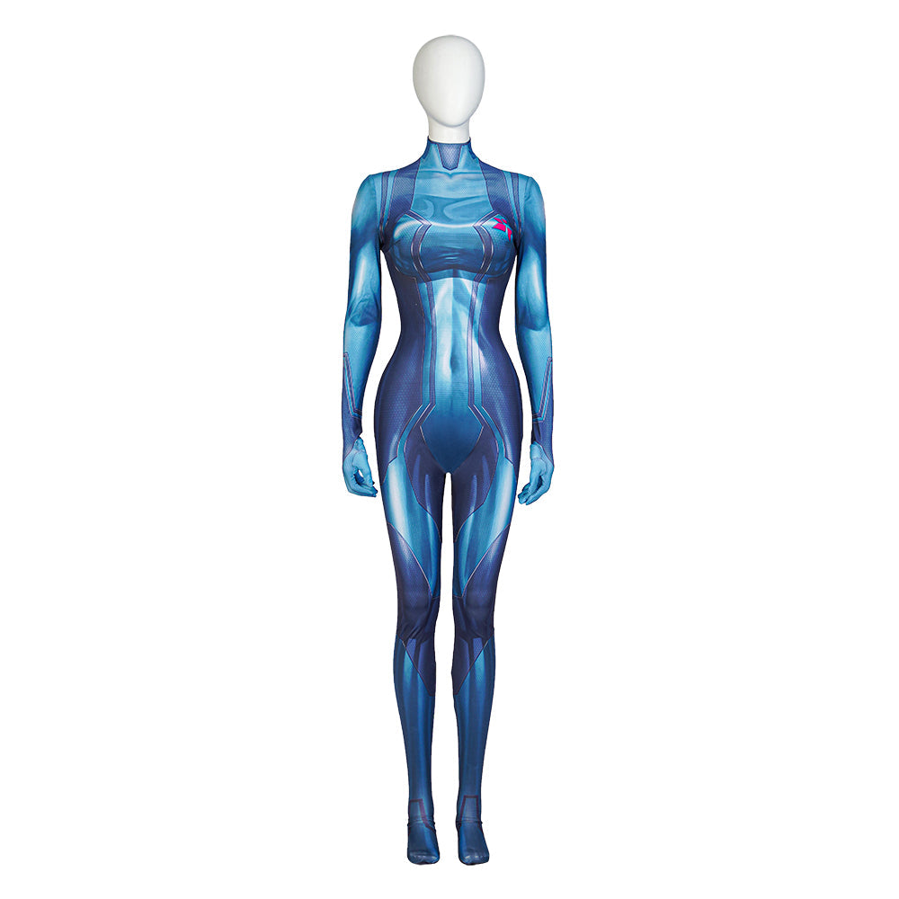 Astricos Samus Aran Metroid Cosplay Costume - Premium Spandex Superhero Bodysuit for Halloween - Astricos