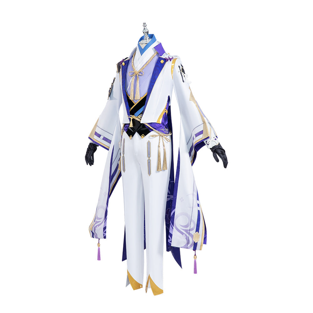 Astricos Kamisato Ayato Cosplay Costume for Men - Authentic Genshin Impact Anime Halloween Outfit - Astricos