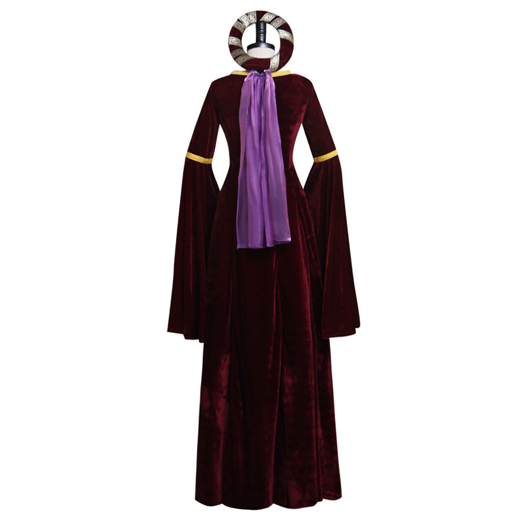 Elegant Astricos Medieval Vintage Dark Red Renaissance Dress for Cosplay and Special Events - Astricos