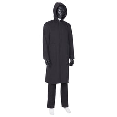 Astricos Black Masked Man Halloween Costume – Squid Game Inspired Hooded Suit for Cosplay - Astricos