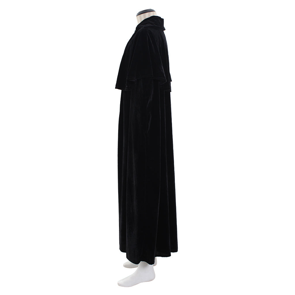 Astricos Unisex Black Vampire Demon Cape for Halloween, Cosplay, and Masquerade Balls - Astricos