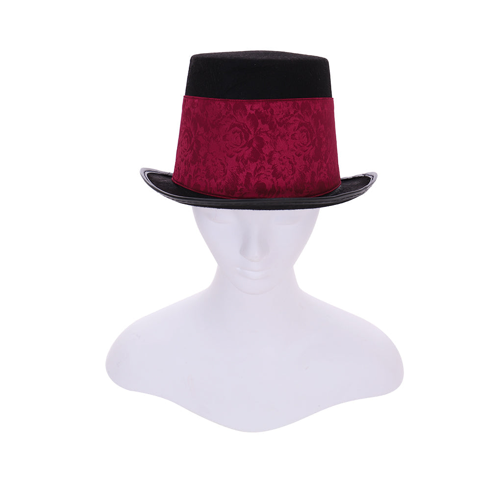 Astricos Red Steampunk Top Hat for Women - Burning Man & Cosplay - Astricos