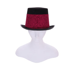 Astricos Red Steampunk Top Hat for Women - Burning Man & Cosplay - Astricos