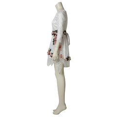 Astricos Faith Seed Cosplay Dress - Exquisite Floral White Costume for Women - Astricos