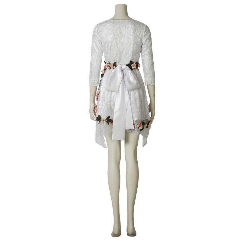 Astricos Faith Seed Cosplay Dress - Exquisite Floral White Costume for Women - Astricos