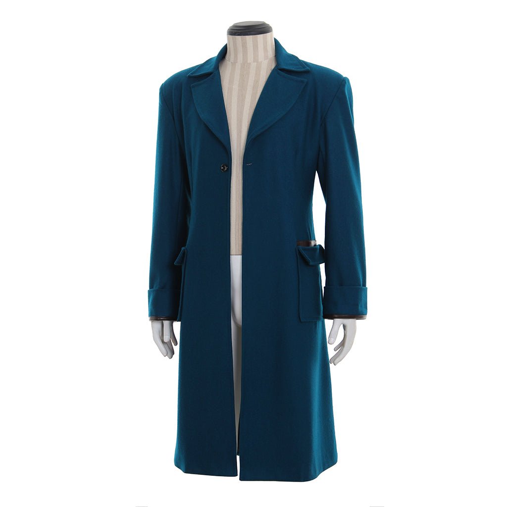 Astricos Newt Scamander Inspired Blue Coat – Premium Vintage Wizarding World Cosplay Outfit - Astricos