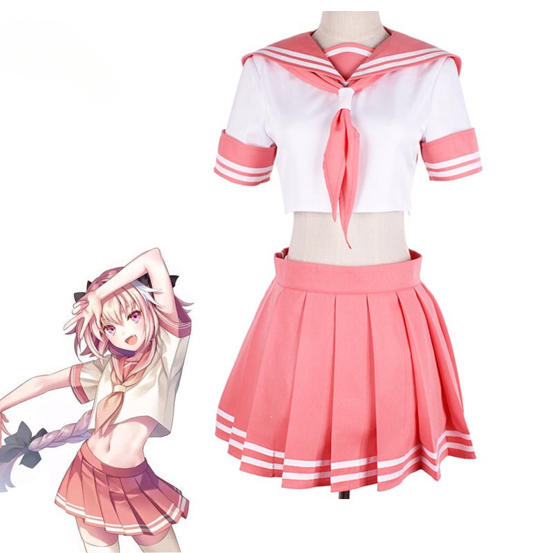 Astricos Fate Apocrypha Cosplay Costume - Astolfo Uniform for Women - FGO Pink School Uniform - Astricos