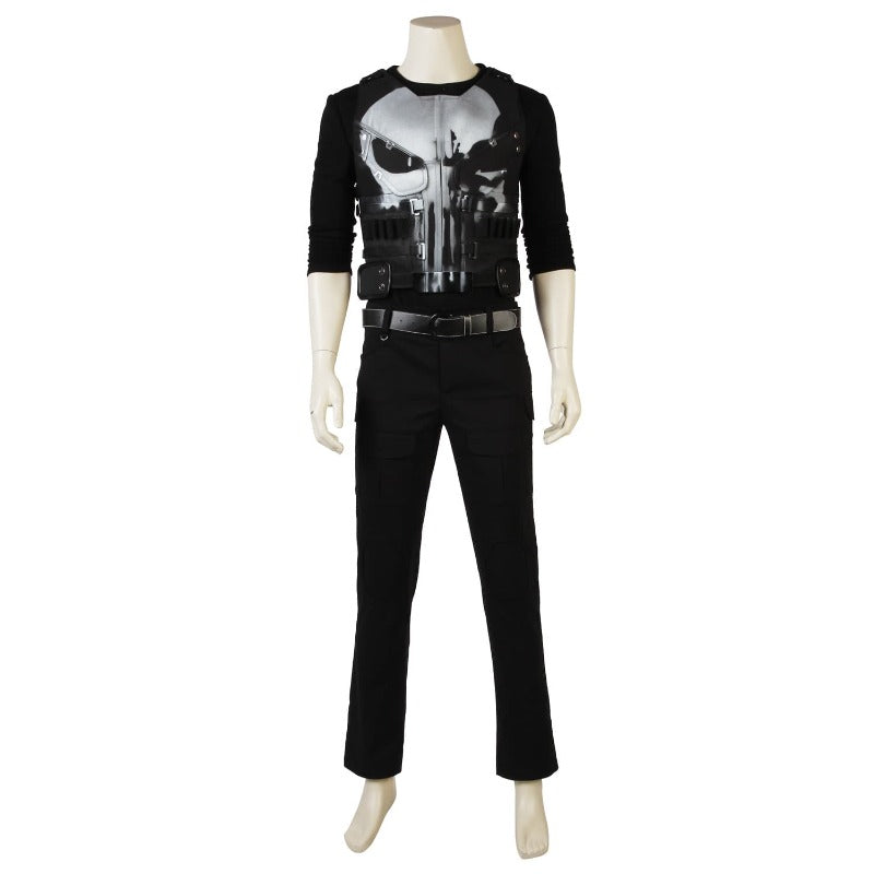 Astricos Punisher Season 1 Frank Castle Black Costume - Premium Halloween & Masquerade Outfit - Astricos