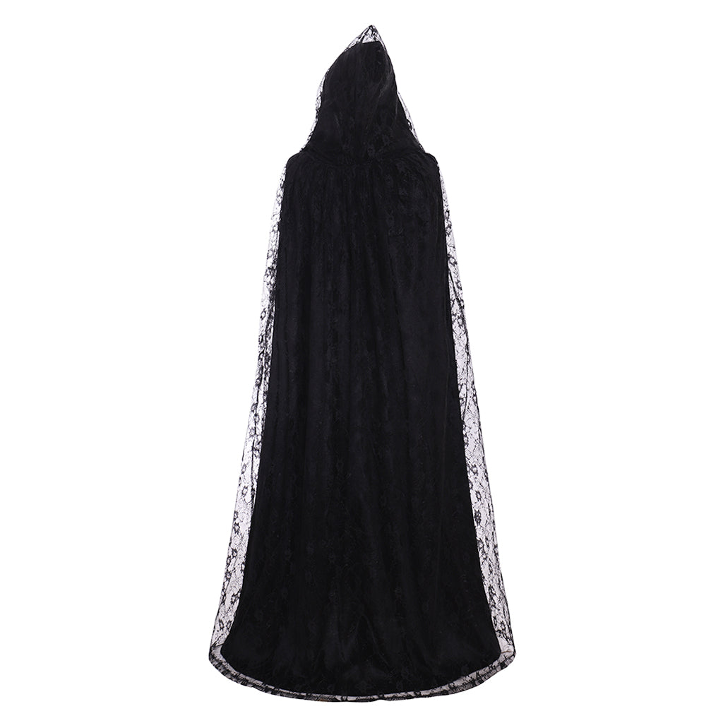 Astricos Women's Long Hooded Steampunk Cape - Gothic Witch Priestess Costume for Halloween Parties - Astricos