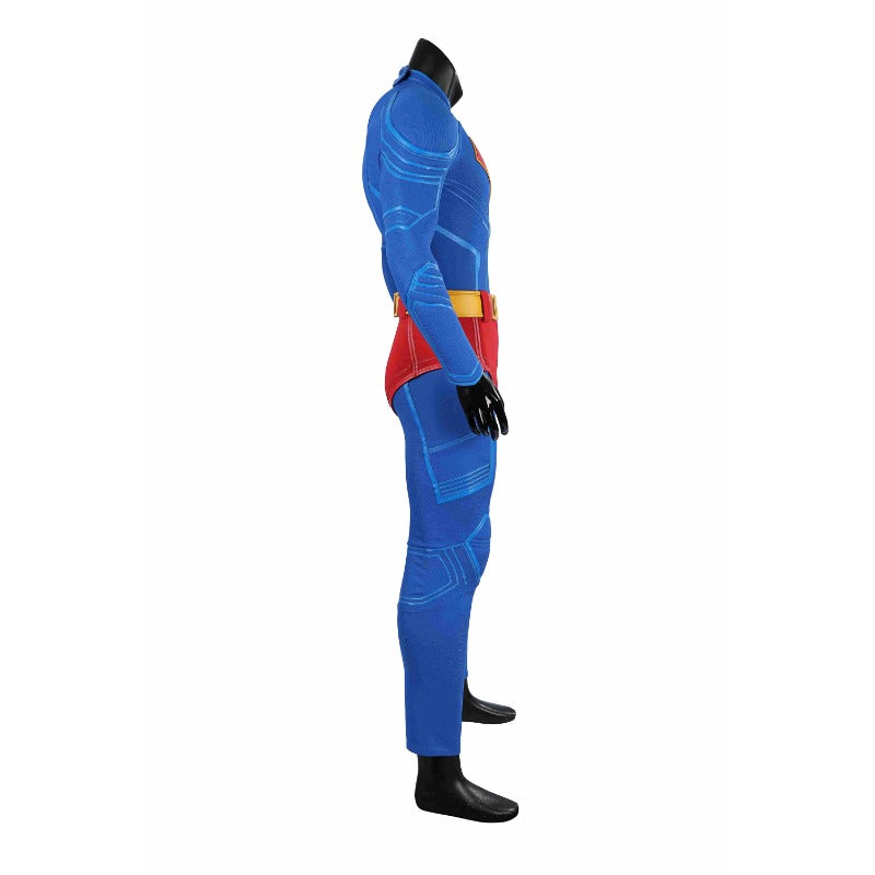 Astricos Superman Legacy Clark Kent Cosplay Costume - Blue Zentai Suit with Red Cape - Astricos