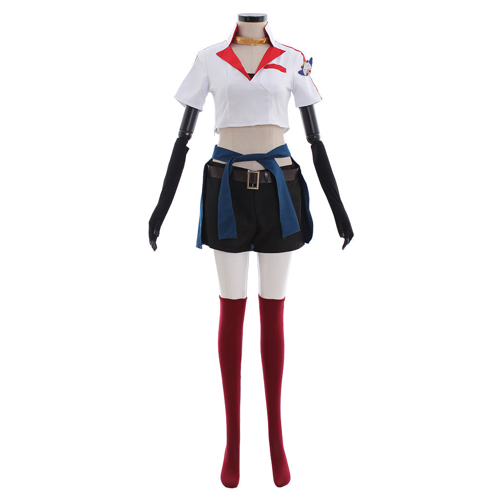 Astricos Sivir Pizza Delivery Cosplay Costume for Women | Crop Top, Shorts & Hat Full Set - Astricos