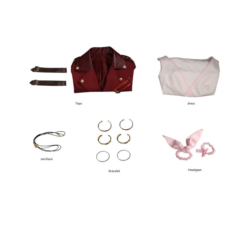 Astricos Aerith Gainsborough Cosplay Costume - Complete Set or Individual Items - Astricos