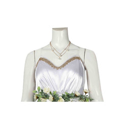 Astricos Aerith Gainsborough White Dress Cosplay Costume from FF7 Rebirth - Perfect for Halloween and Events - Astricos