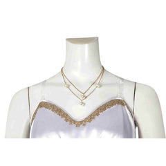 Astricos Aerith Gainsborough White Dress Cosplay Costume from FF7 Rebirth - Perfect for Halloween and Events - Astricos