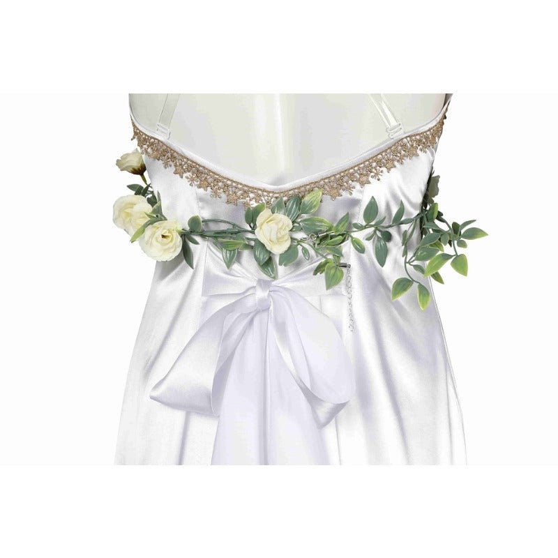 Astricos Aerith Gainsborough White Dress Cosplay Costume from FF7 Rebirth - Perfect for Halloween and Events - Astricos