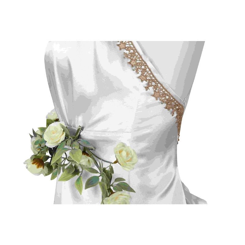 Astricos Aerith Gainsborough White Dress Cosplay Costume from FF7 Rebirth - Perfect for Halloween and Events - Astricos