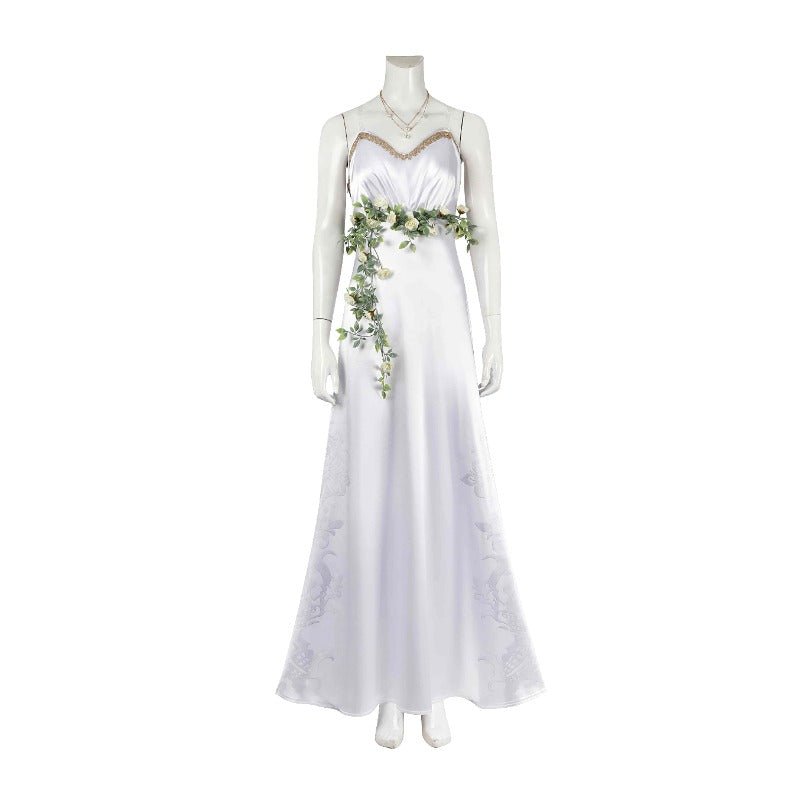 Astricos Aerith Gainsborough White Dress Cosplay Costume from FF7 Rebirth - Perfect for Halloween and Events - Astricos