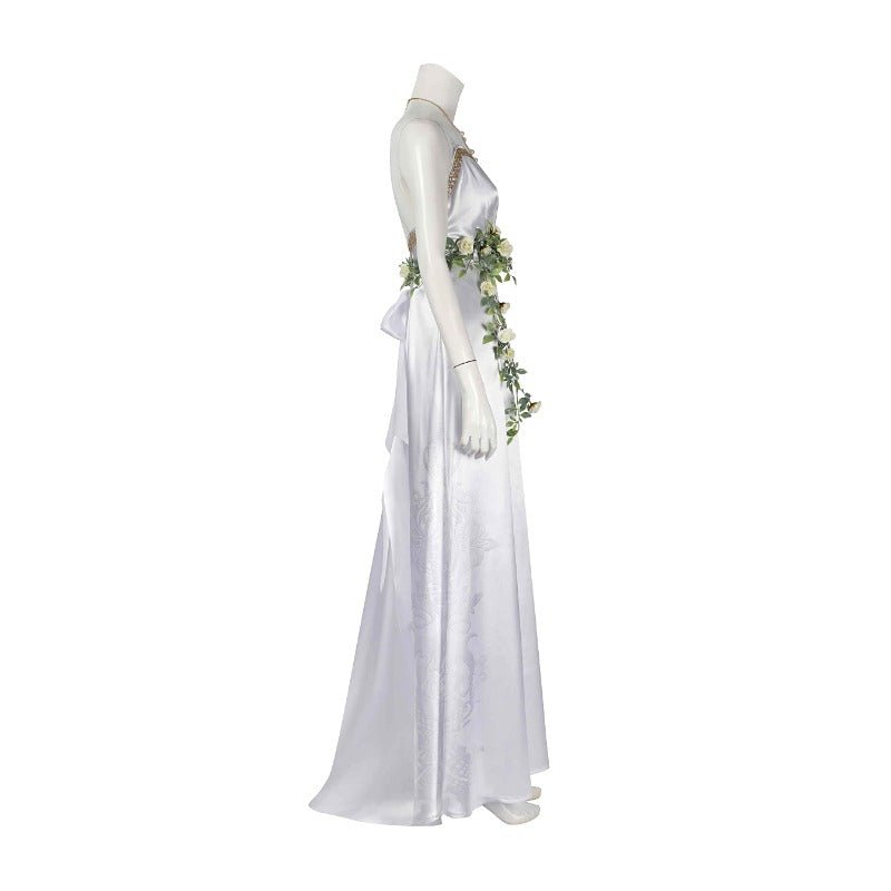 Astricos Aerith Gainsborough White Dress Cosplay Costume from FF7 Rebirth - Perfect for Halloween and Events - Astricos