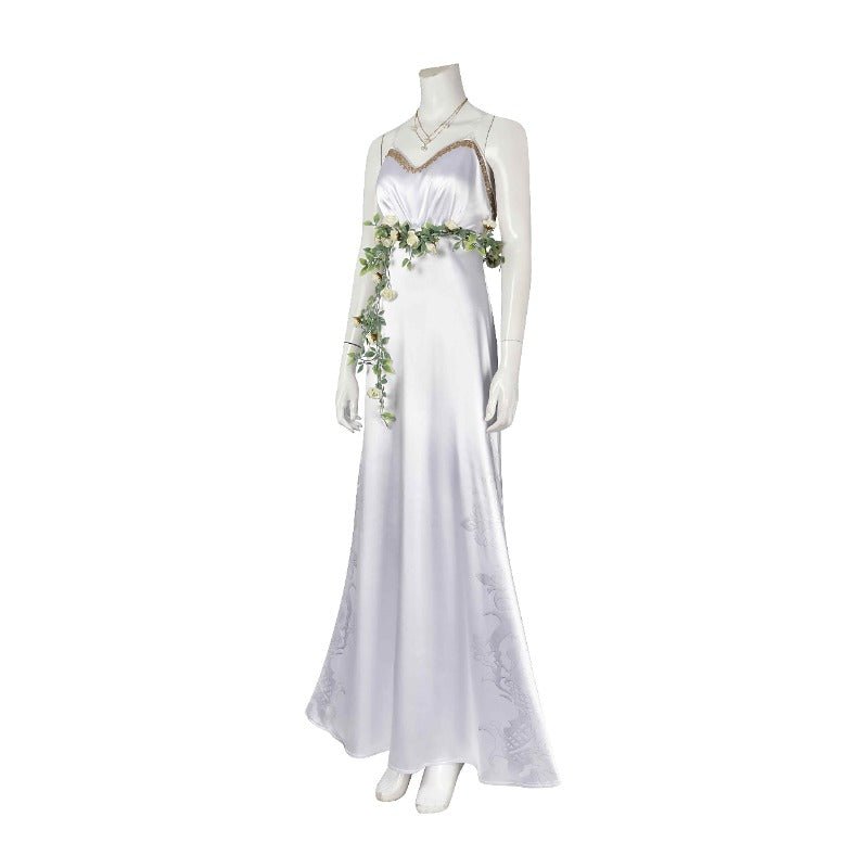 Astricos Aerith Gainsborough White Dress Cosplay Costume from FF7 Rebirth - Perfect for Halloween and Events - Astricos