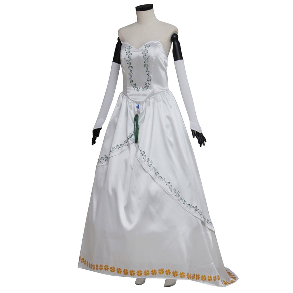 Astricos Final Fantasy IX Garnet Cosplay Costume – Adult Women's White Wedding Dress - Astricos