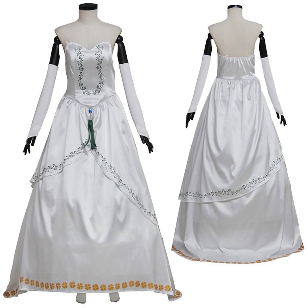 Astricos Final Fantasy IX Garnet Cosplay Costume – Adult Women's White Wedding Dress - Astricos