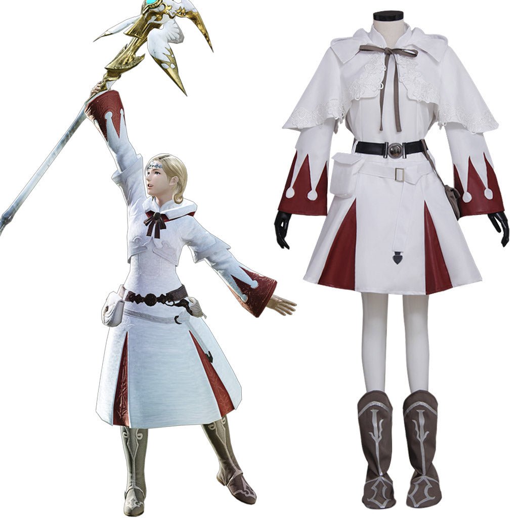 Astricos Final Fantasy XIV White Mage Cosplay Costume | Premium Custom-Made Game Character Attire - Astricos