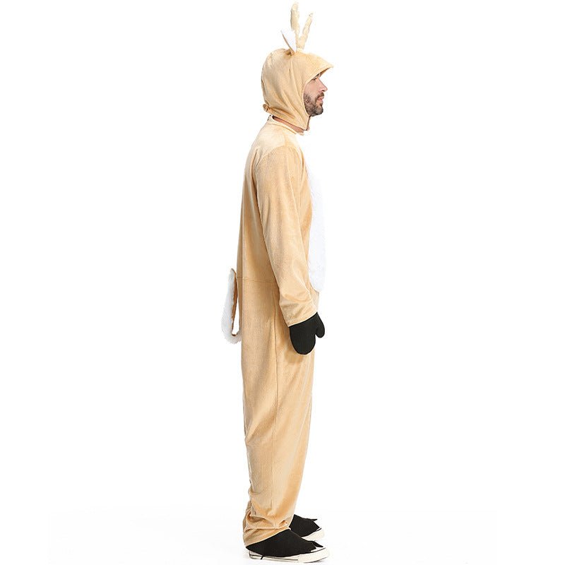 Astricos Large-Size Men's Elk Role Performance Costume - Ideal for Christmas Parties and Pajamas Gatherings - Astricos